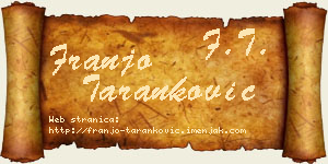 Franjo Taranković vizit kartica